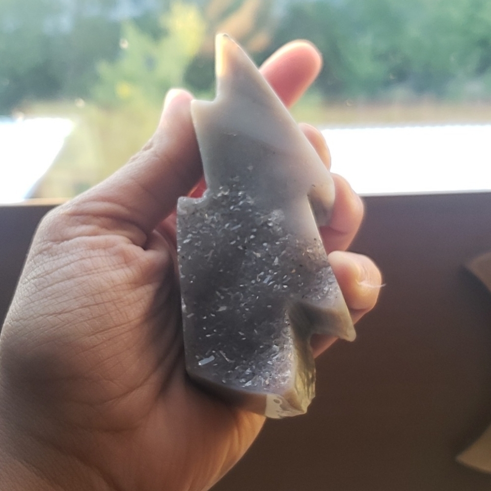 Druzy Lighting Bolt Crystal